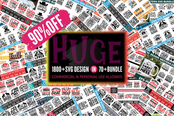 Huge SVG Bundle: Elevate Crafts & Graphics