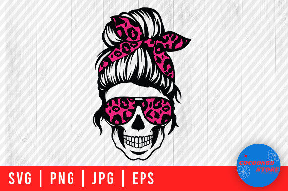 Leopard Mom Life and Mom Skull Svg: Graphics for Crafts