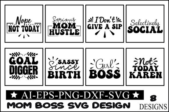 Mom Boss SVG: Graphics for Crafts Branding