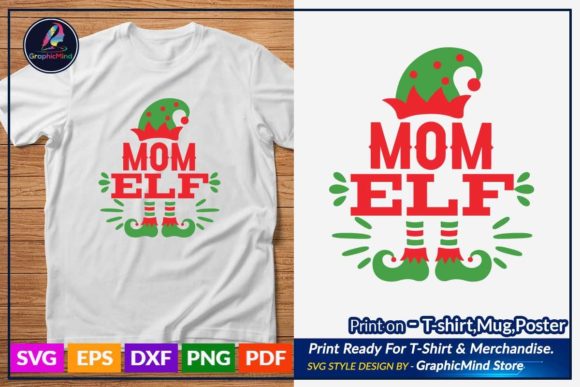Mom Elf SVG: Graphics for Crafts