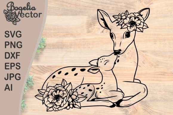Review: Floral Mom and Baby Deer Embroidery Design