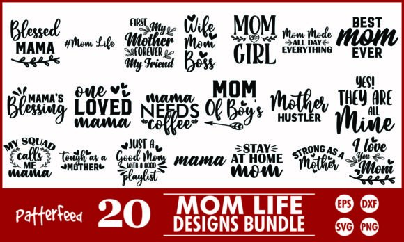 Review: Mothers Day SVG Bundle, Mom Life Designs